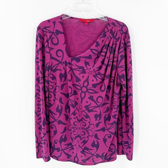 Narciso Rodriguez Design Nation Asymmetrical Purple Top Women's Size Large - Picture 1 of 10